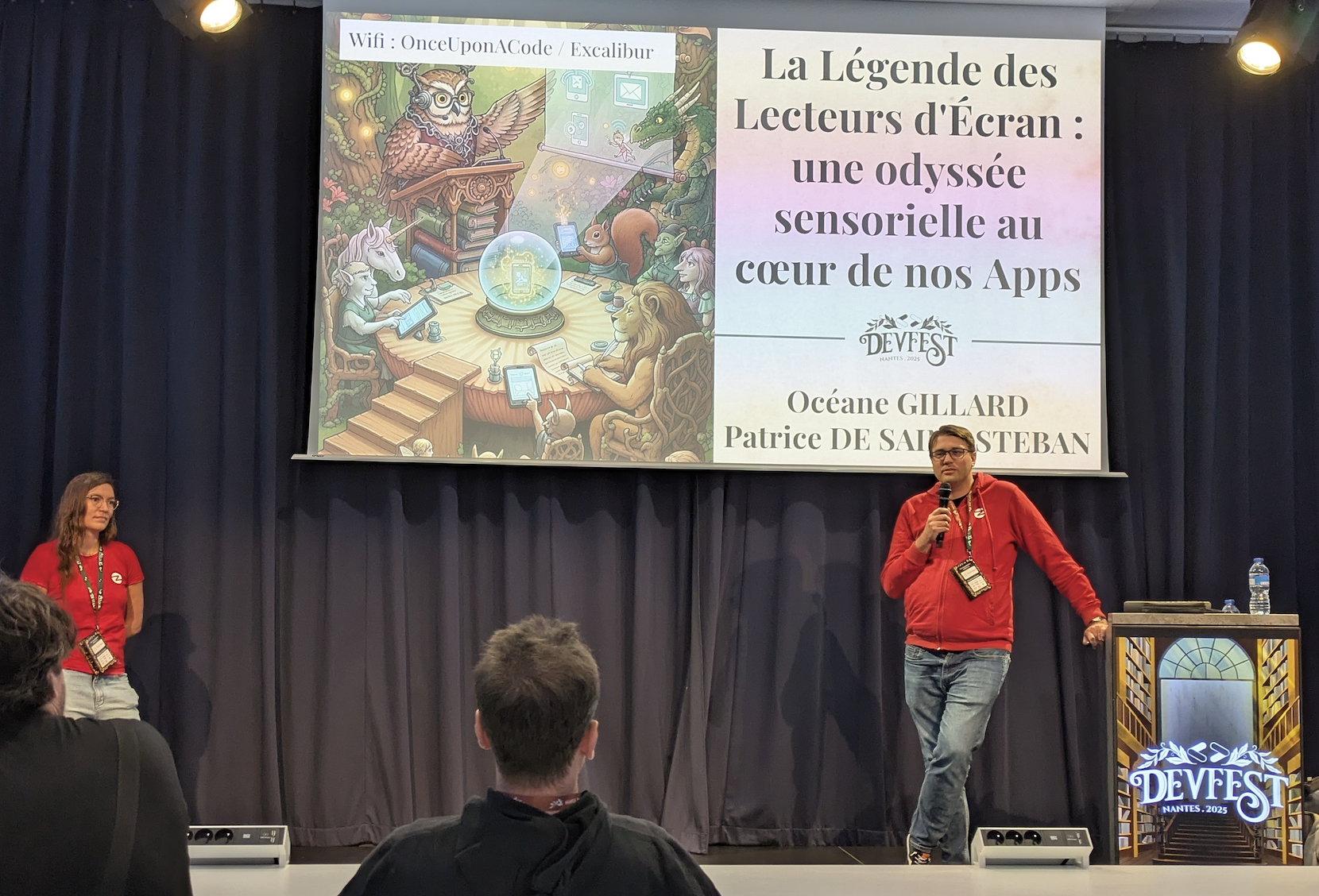 Océane et Patrice de Zenika pendant leur atelier