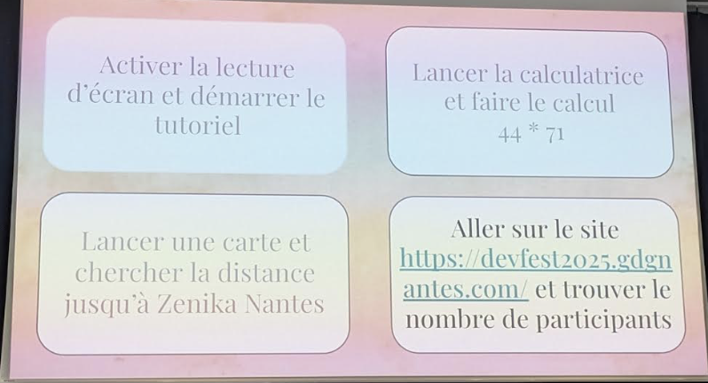 Les quêtes d'accessibilité de la journée